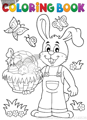 Image of Coloring book Easter rabbit theme 7