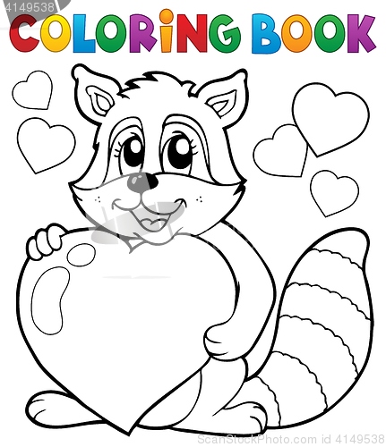 Image of Coloring book Valentine topic 3