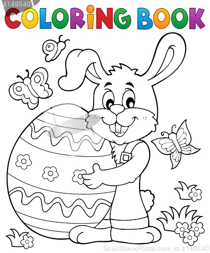 Image of Coloring book Easter rabbit theme 8