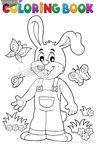 Image of Coloring book Easter rabbit theme 6