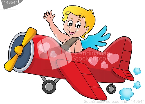 Image of Airplane with Cupid theme image 1