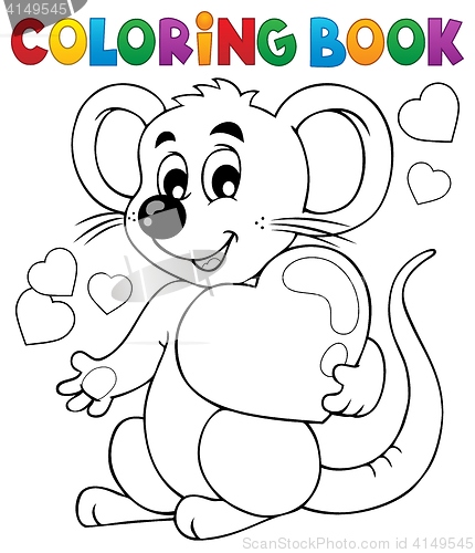 Image of Coloring book Valentine topic 1