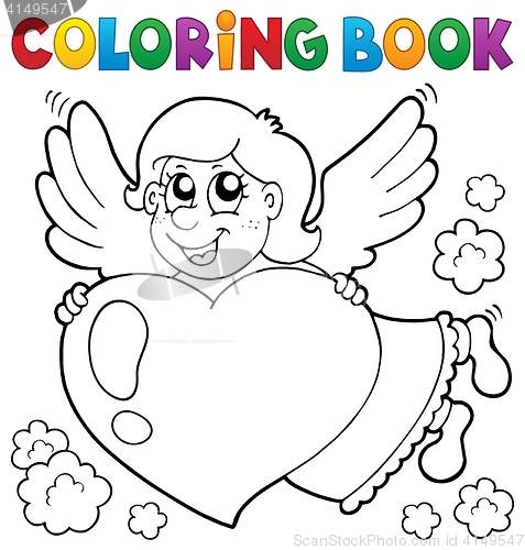 Image of Coloring book Cupid topic 3