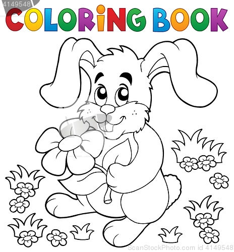 Image of Coloring book Easter rabbit theme 3