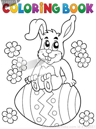 Image of Coloring book Easter rabbit theme 5