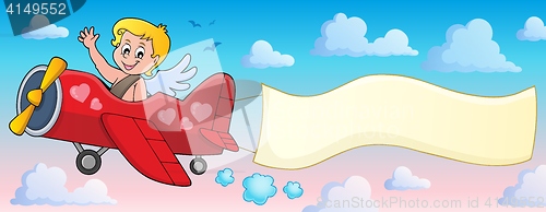 Image of Airplane with Cupid theme image 2