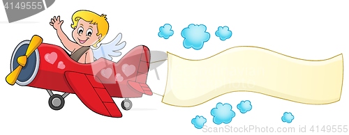 Image of Airplane with Cupid theme image 3