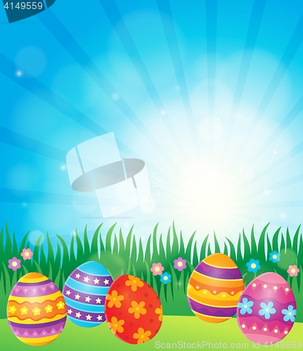 Image of Decorated Easter eggs theme image 6