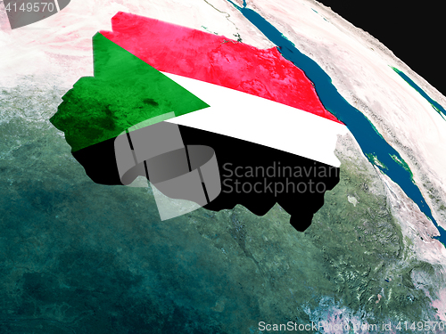 Image of Flag of Sudan from space