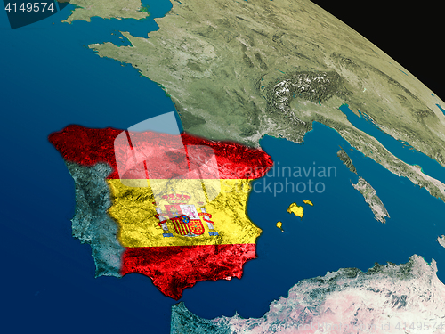 Image of Flag of Spain from space