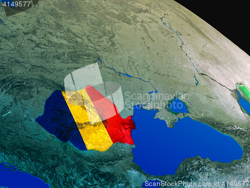Image of Flag of Romania from space