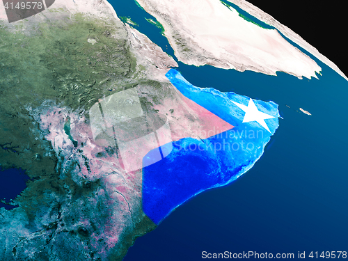 Image of Flag of Somalia from space