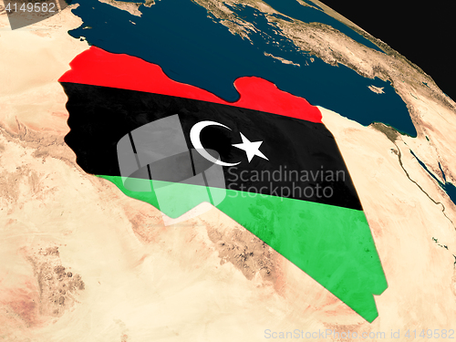 Image of Flag of Libya from space