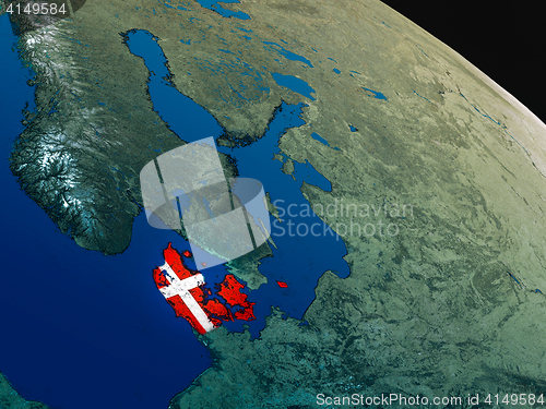 Image of Flag of Denmark from space