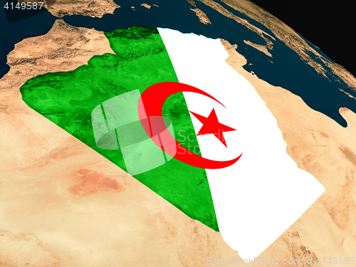 Image of Flag of Algeria from space