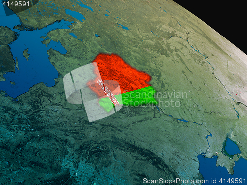 Image of Flag of Belarus from space