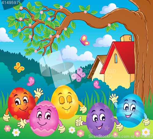 Image of Happy Easter eggs theme image 4