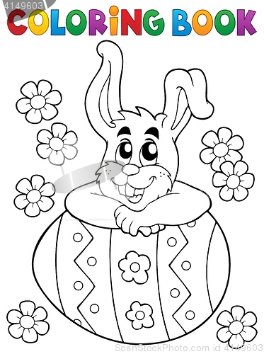 Image of Coloring book Easter rabbit theme 4
