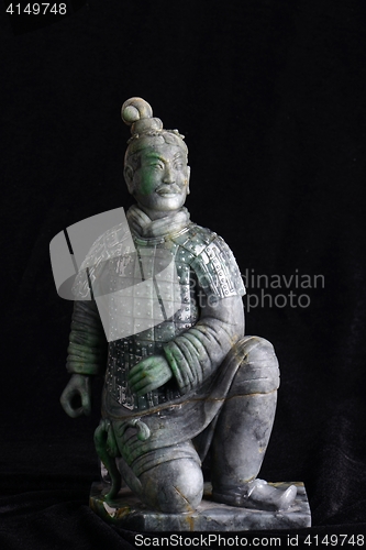 Image of Chinese ancient jade carving art of Terra-cotta warrior