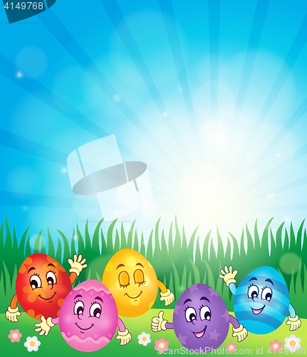 Image of Happy Easter eggs theme image 1