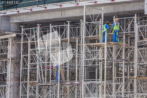 Image of Team of construction worker on construction site.