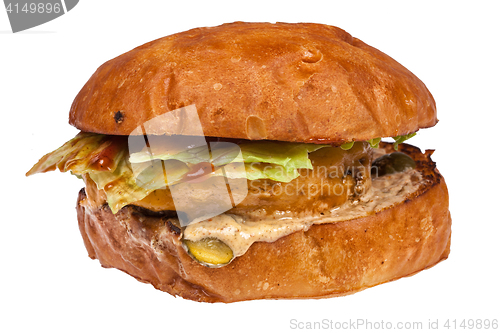 Image of Hamburger On Isolated Background