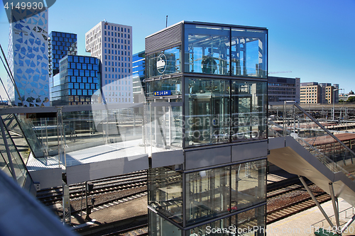 Image of OSLO, NORWAY – AUGUST 17, 2016: View of Akrobaten pedestrian b