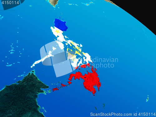 Image of Flag of Philippines from space