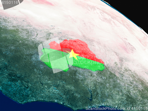 Image of Flag of Burkina Faso from space