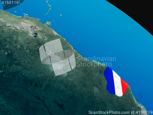 Image of Flag of French Guiana from space