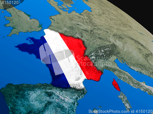 Image of Flag of France from space