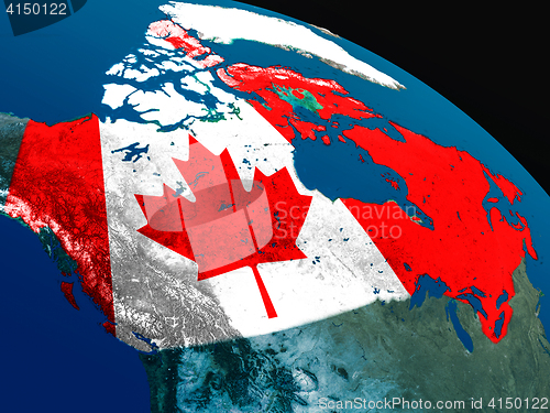 Image of Flag of Canada from space