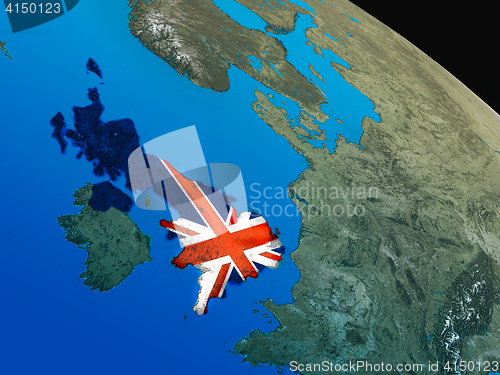 Image of Flag of United Kingdom from space