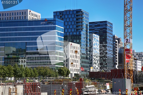 Image of OSLO, NORWAY – AUGUST 17, 2016: A construction site of Bjorvik