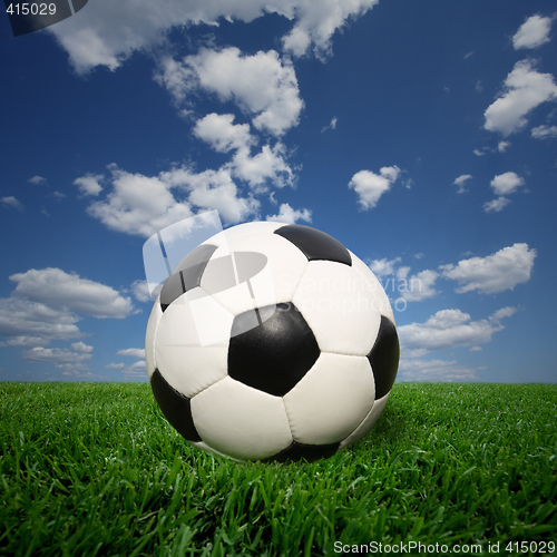 Image of soccer ball on grass