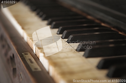 Image of Old Piano Closeup