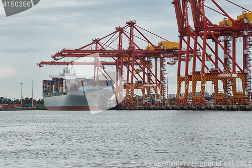 Image of Industrial ships in port