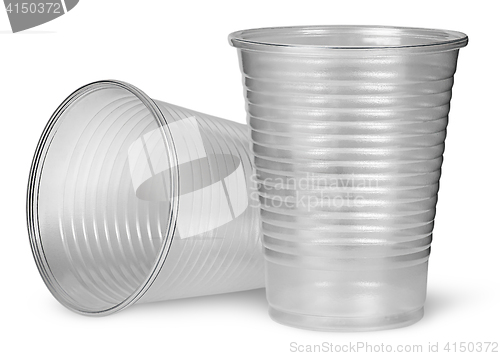 Image of Lying and standing plastic cups