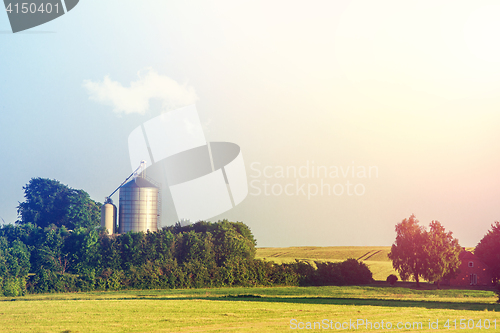 Image of Silo facility on a countryside field