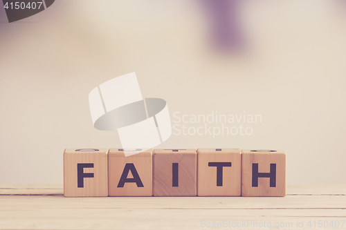 Image of Faith sign made of wood