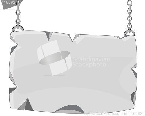 Image of Plate from stone on chain