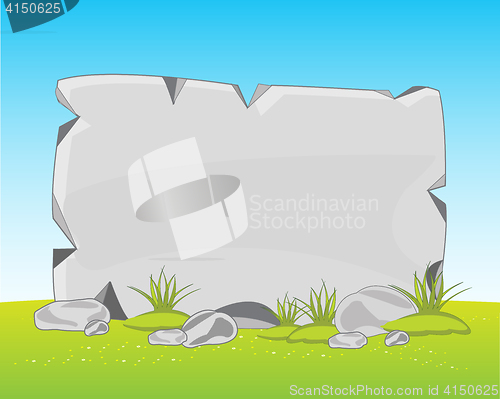 Image of Stone plate on glade