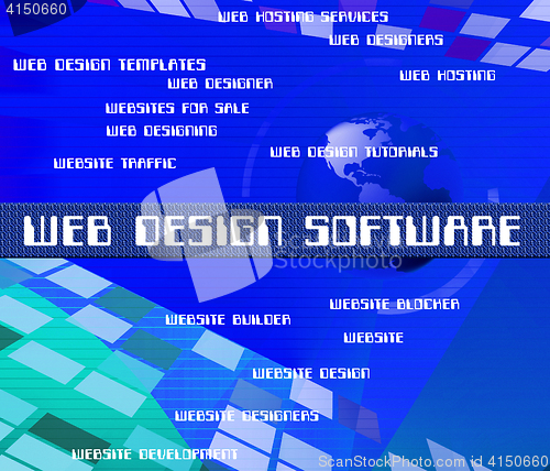 Image of Web Design Software Represents Programming Words And Network