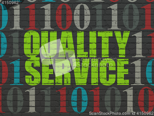 Image of Business concept: Quality Service on wall background