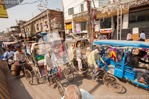 Image of Crowded traffic, Varanasi