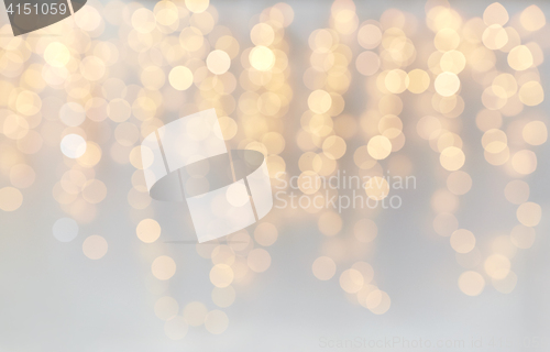 Image of christmas decoration or garland lights bokeh