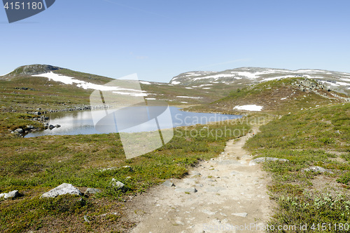 Image of Lapland landscape and hiking path