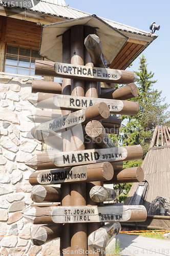 Image of Wooden signpost