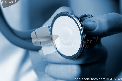 Image of Young doctor with stethoscope.