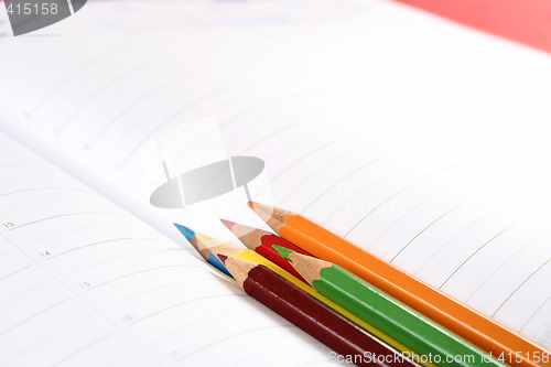 Image of Color pencil and agenda